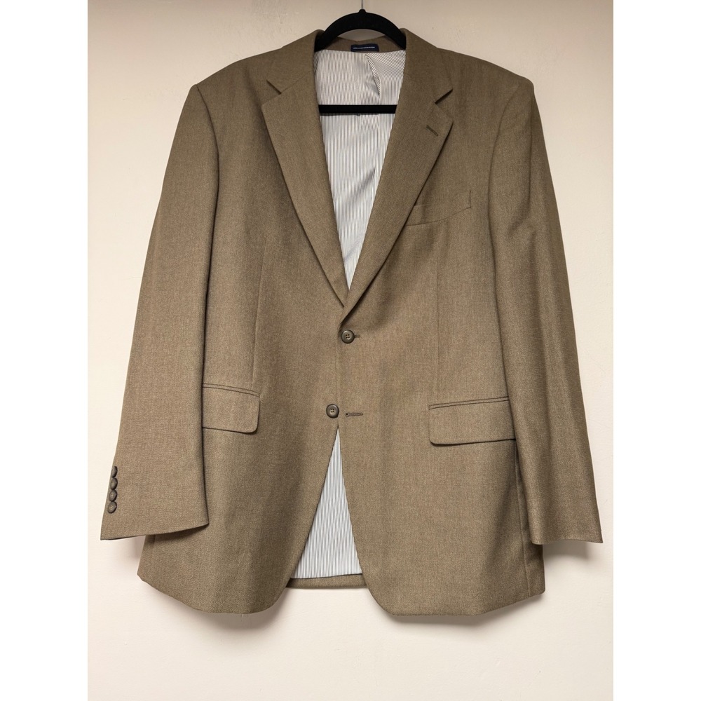 Stafford Essentials Men's 42R Brown Wool‎ Blend Suit Sport Coat Blazer Jacket